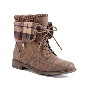 Plaid Ankle Booties